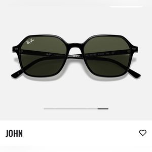 Ray-Ban John Black Polarized Sunglasses